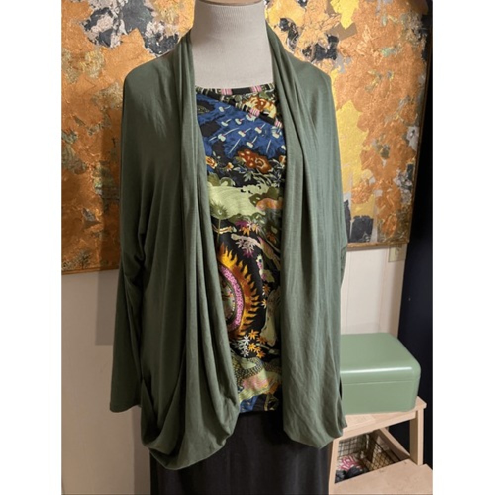 Lucy Open Front Women's Green Enlightening Wrap Size 3X
